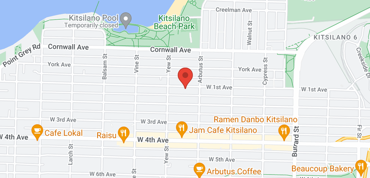 map of 2142 W 1ST AVENUE